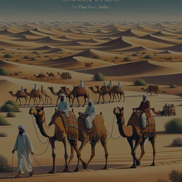 Quels sont les meilleurs endroits pour une randonnée à dos de chameau dans le désert du Thar, Inde ?